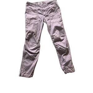 Nili Lotan Cargo Cropped Jogger Military Pants Sz 2 111/88 80NL purple designer